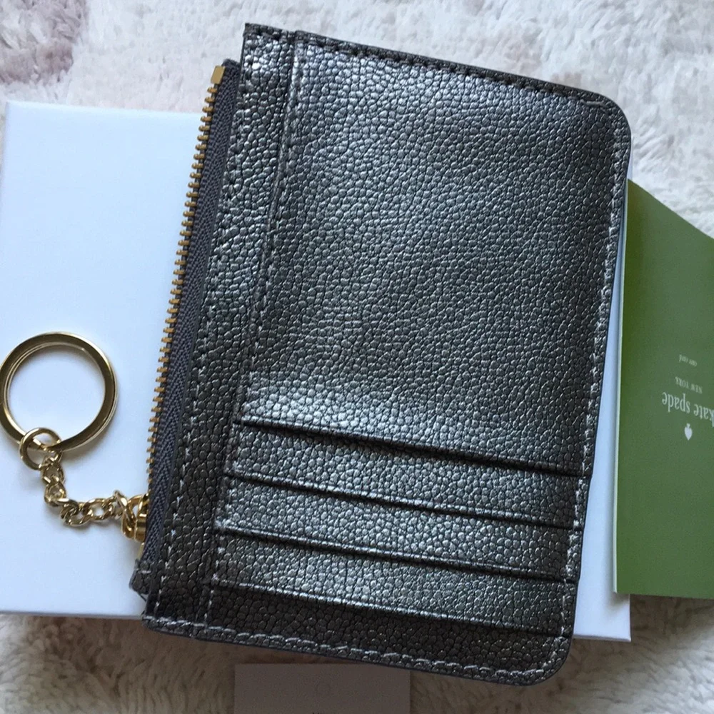 🍦HOST PICK🍦Kate Spade NWT Bitsy Laurel Way Glitter Gunmetal Silver Gold sparkle